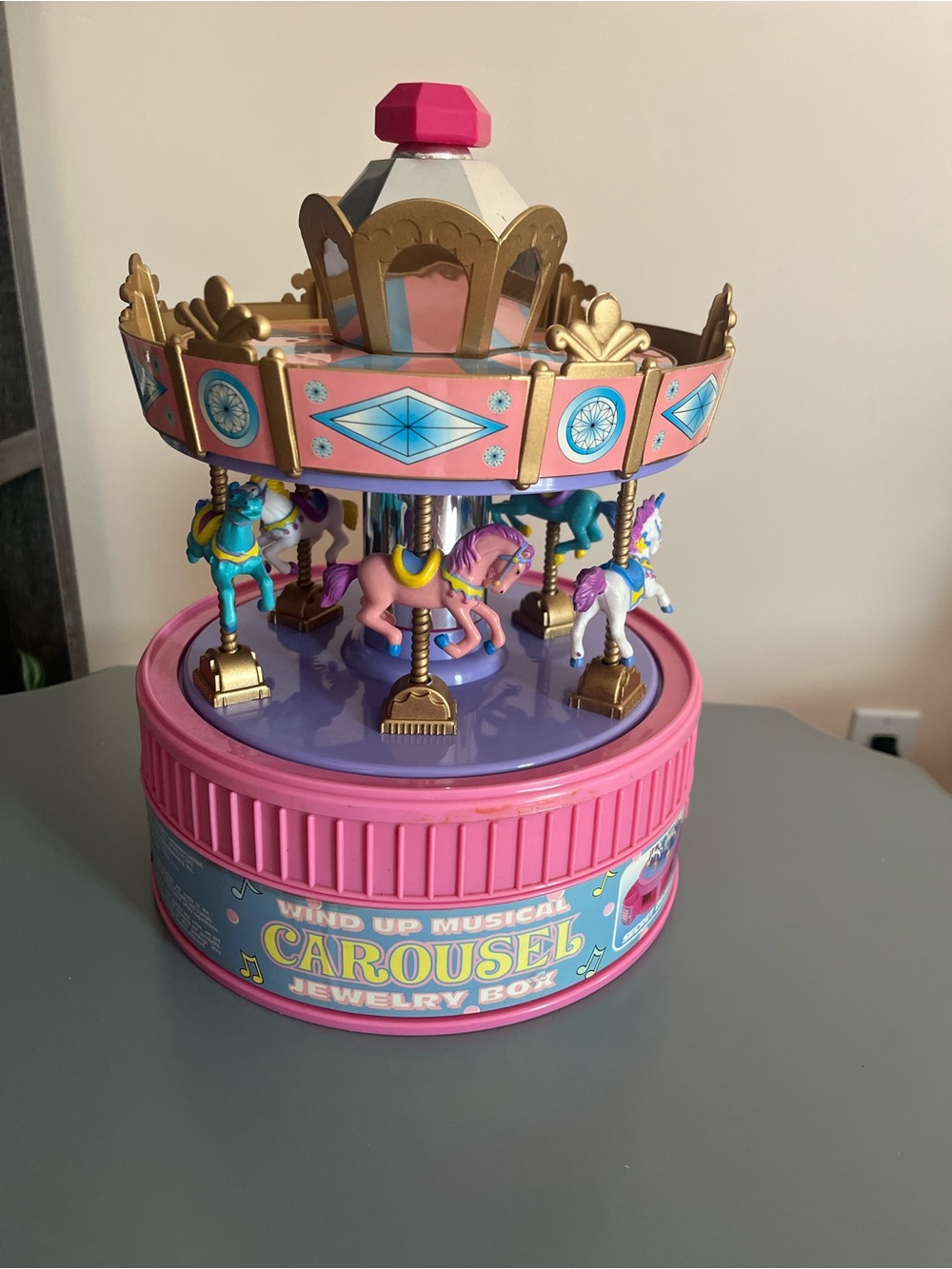 Vintage 1997 Moose Mountain motion, carousel and jewelry box